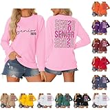 my ordersprevious orders placed by me in 2024 my account orders Senior 2025 Sweatshirt Women Class Of 2025 Long Sleeve Pullover Casual Crewneck Tops Oversized Sweater Juniors 1-Pink