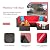 Shintenchi 5 Pieces Patio Furniture Sets Outdoor All-Weather Sectional Patio Sofa Set PE Rattan Manual Weaving Wicker Patio Conversation Set with Glass Table and Ottoman Cushion and Red Pillows, Red