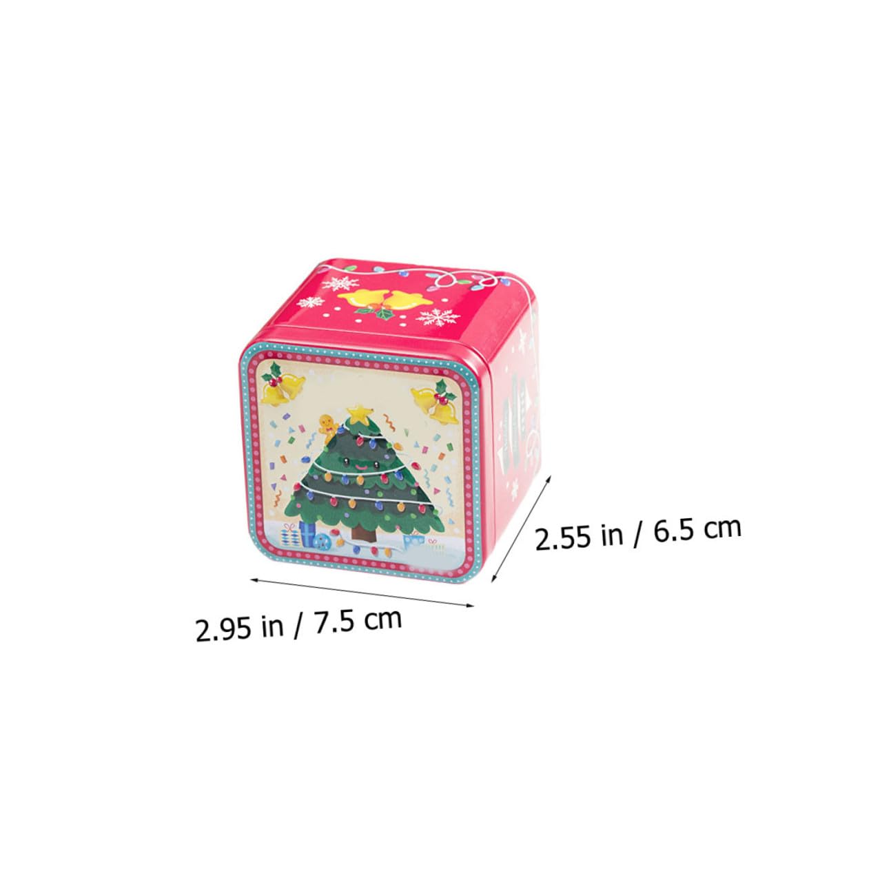VILLFUL 8 Piezas Caja de Obsequio Cuadrada Navideña Caja de Dulces para Navidad para Guardar Dulces y Estilo