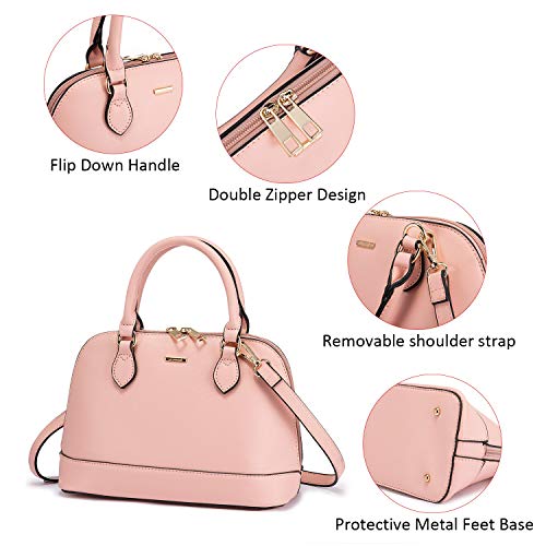 Image of LOVEVOOK Purse for Women Crossbody Bags Classic Double Zip Top Handle Dome Satchel Bag
