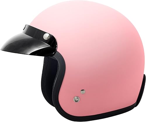 Miniatura 9 de VCAN Casco de motocicleta V85C 3/4 de cara abierta aprobado por DOT Llama fantasma negra mate,Banda de rodadura negra mate,Brillo negro,Bandera