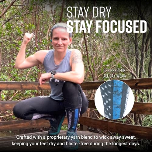 Image of MudGear Graduated Compression Socks, Durable, Sweat-Resistant OCR Performance Socks with Cushioned Footbed, Made in USA