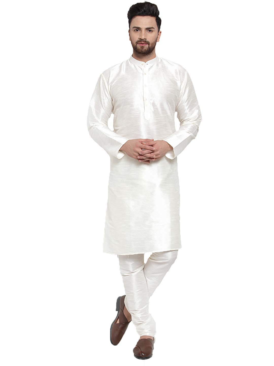 royal kurta Mens Silk Blend Kurta Churidar Set-picture-13