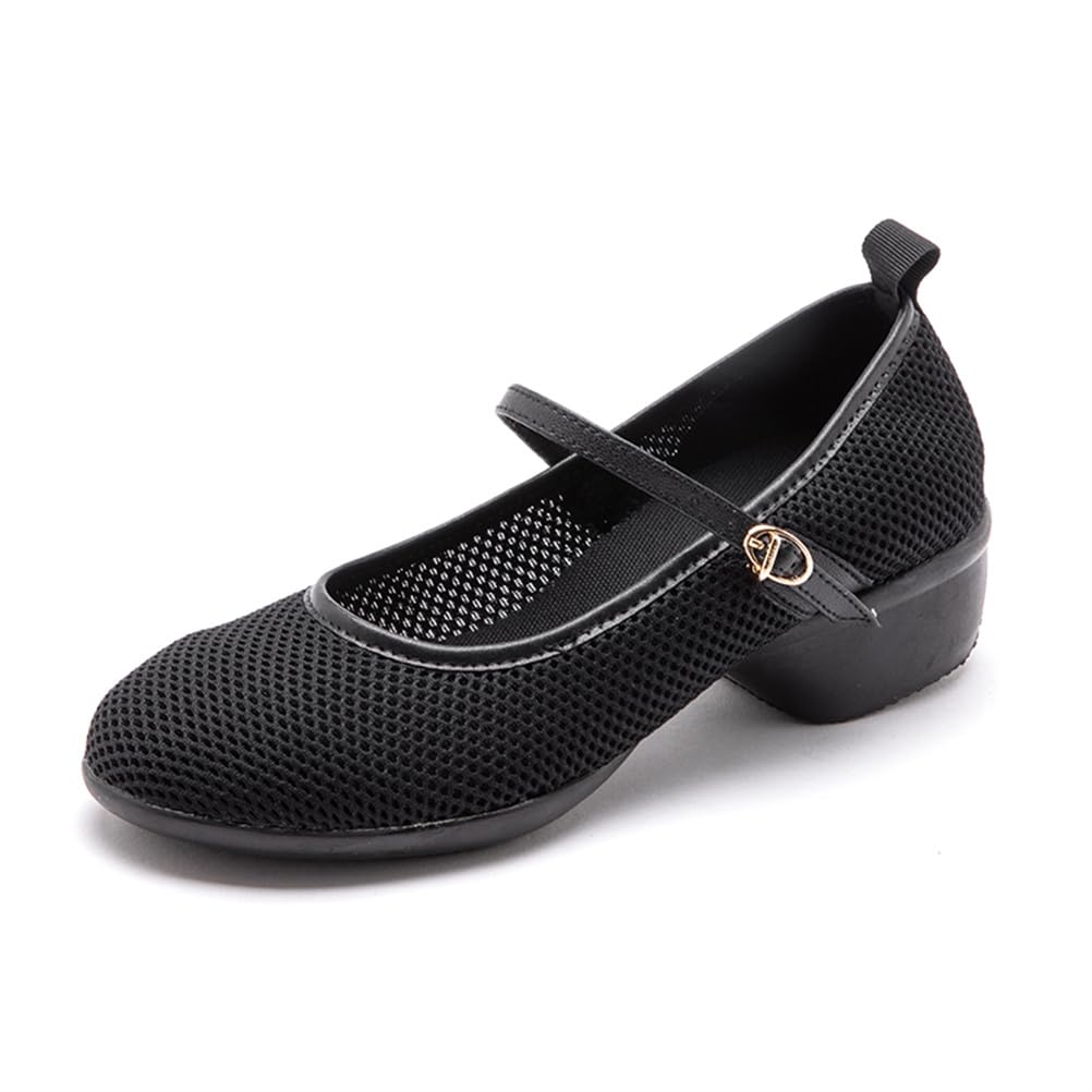 1.5 Pollici Tacco Basso Scarpe da Ballo Latine da Donna Traspirante Sala da Ballo Insegnamento Moderno Pratica Prestazioni Scarpe da Ballo
