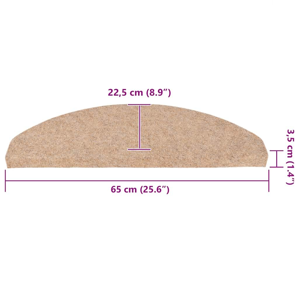 Maty na schody, samoprzylepne, 30 sztuk, beżowe, 65 x 22,5 x 3,5 cm, antypoślizgowe, z ochroną przed krokami i hałasem, nadają się do prania, na drewniane schody, dla dzieci, zwierząt