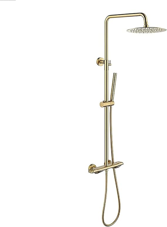 JDSHFEN Shower System Thermostatic Shower Set Rain Shower with 10 Inch