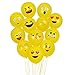 Produktbild Aookey Emoji Luftballon, 100Pcs Smiley Gesicht Luftballon, Latexballons für Kinder Geburtstagsfeier Supplies Bevorzugungen, Neuheit Hochzeit Veranstaltungen Dekoration Zubehör, Gelb