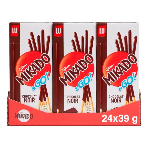 Mikado Lu Palitos De Galleta Cubiertos De Chocolate Negro, 936 g