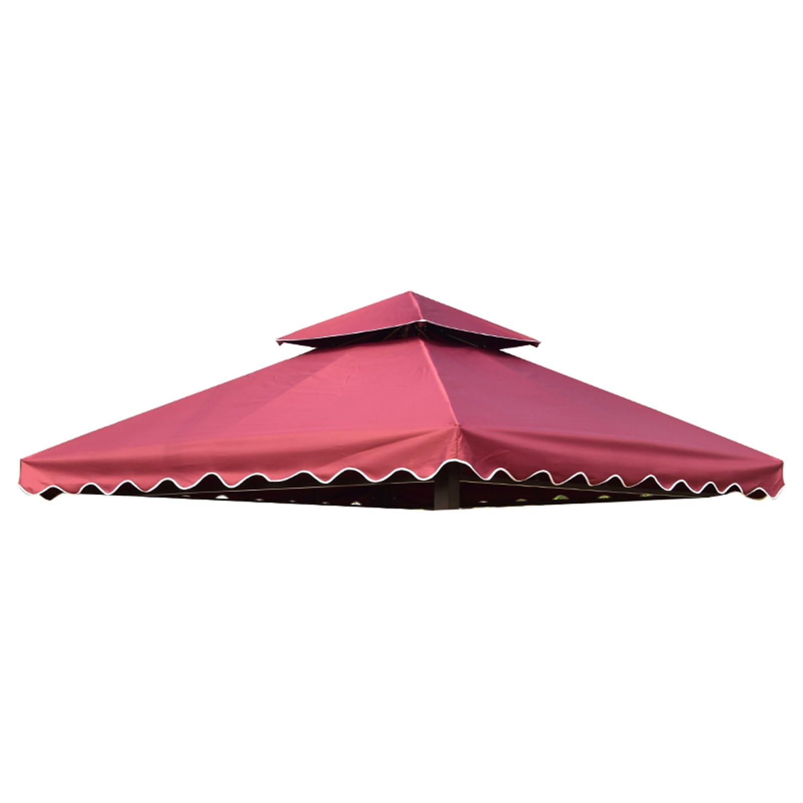 Sombrilla cuadrada de repuesto de 2,2 m para lona exterior de patio con 4 varillas color rojo