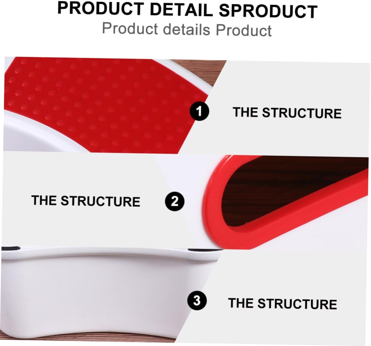 Multifunctional Footstool Red Portable Plastic Stool Non Slip Lightweight PP Material Height for Bathroom Kitchen and Toilet Use