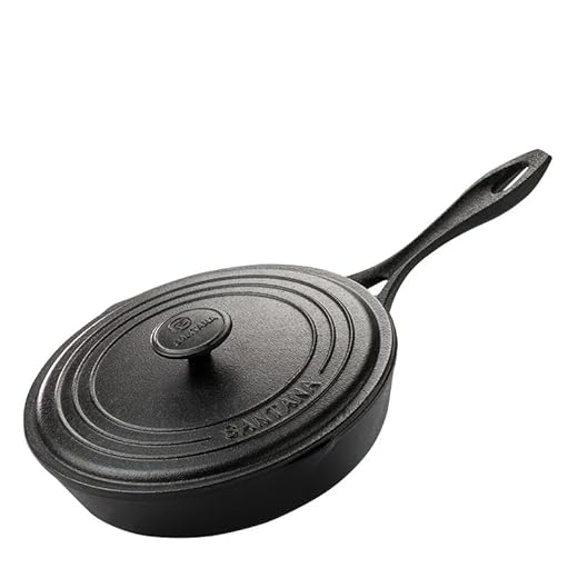 Frigideira Líder Com Tampa de Ferro Fundido 24 Cm Santana