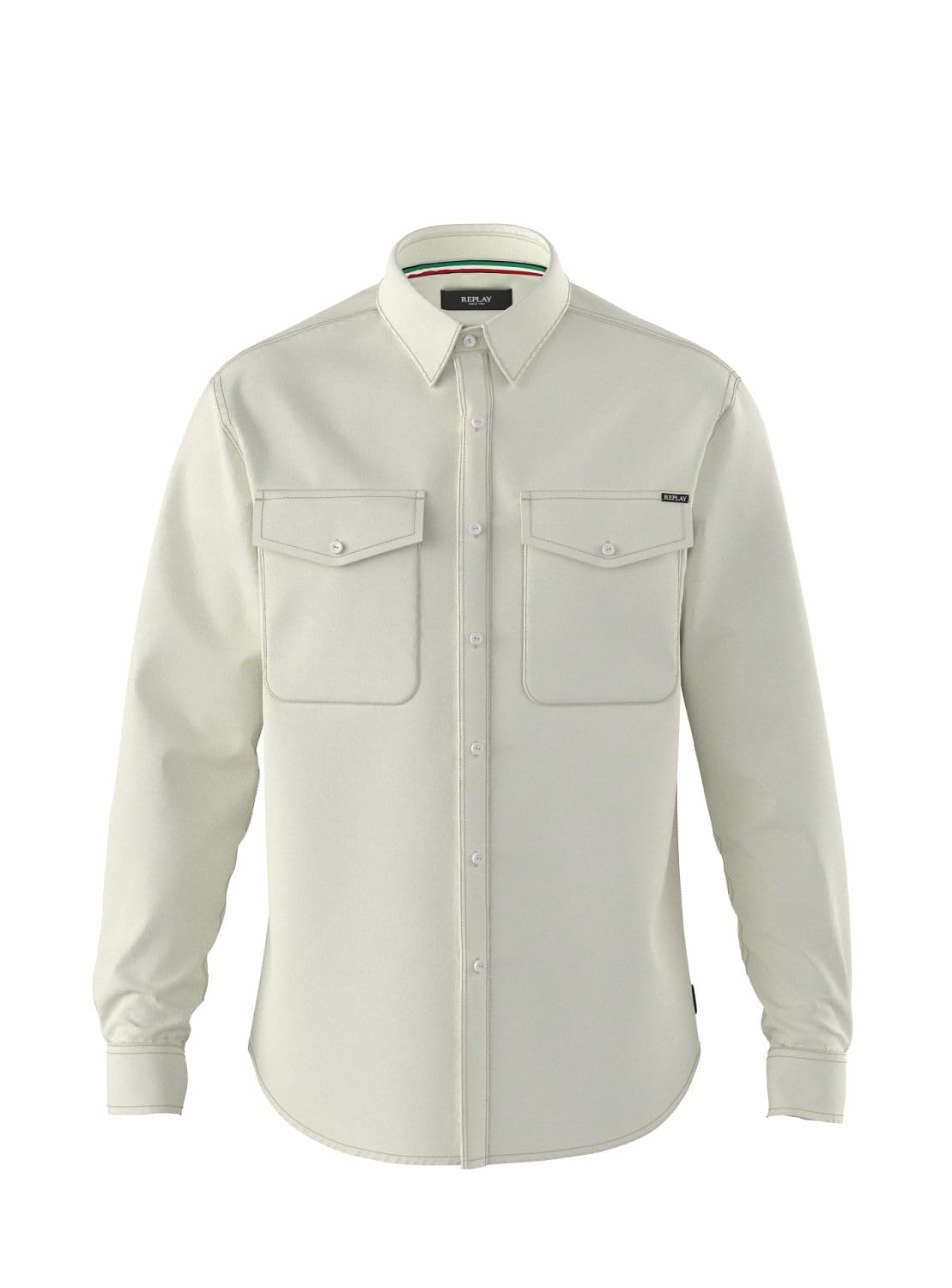 Replay Men's M4124 Shirt, 001 White, M