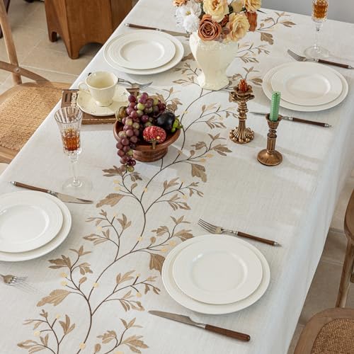 Joyfol Day Rustic Waterproof Linen Tablecloth thumb #2
