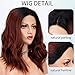 Persephone Copper Red Lace Front Wig Ombre Guleless 2 Tones Wavy Auburn Wig Body Wave Bob Synthetic Wigs for Women