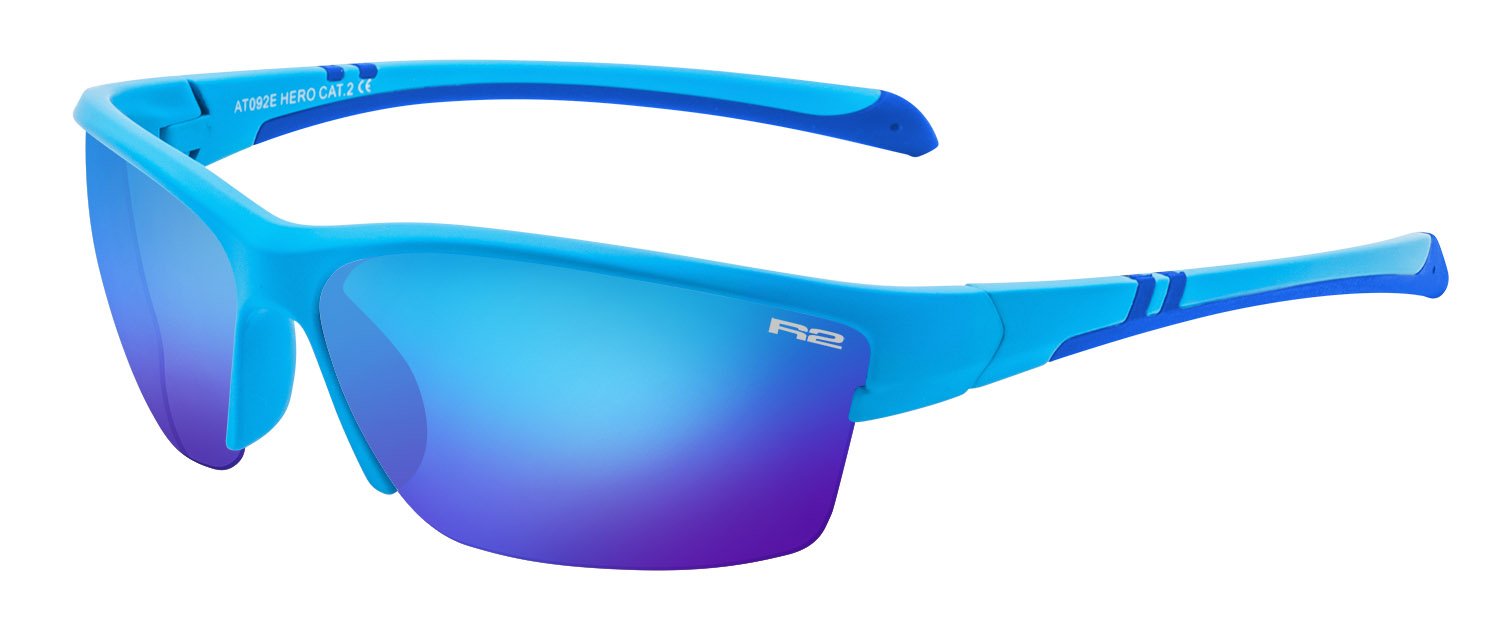 R2 Sportsonnenbrille Hero für Kinder | Sonnenbrille | Radbrille | Laufbrille | Wechselglas