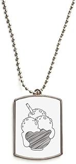 DIYthinker Black Bowl Biscuits Ice Cream Ball Stainless Steel Chain Dog Tag Pendant Pet Necklace