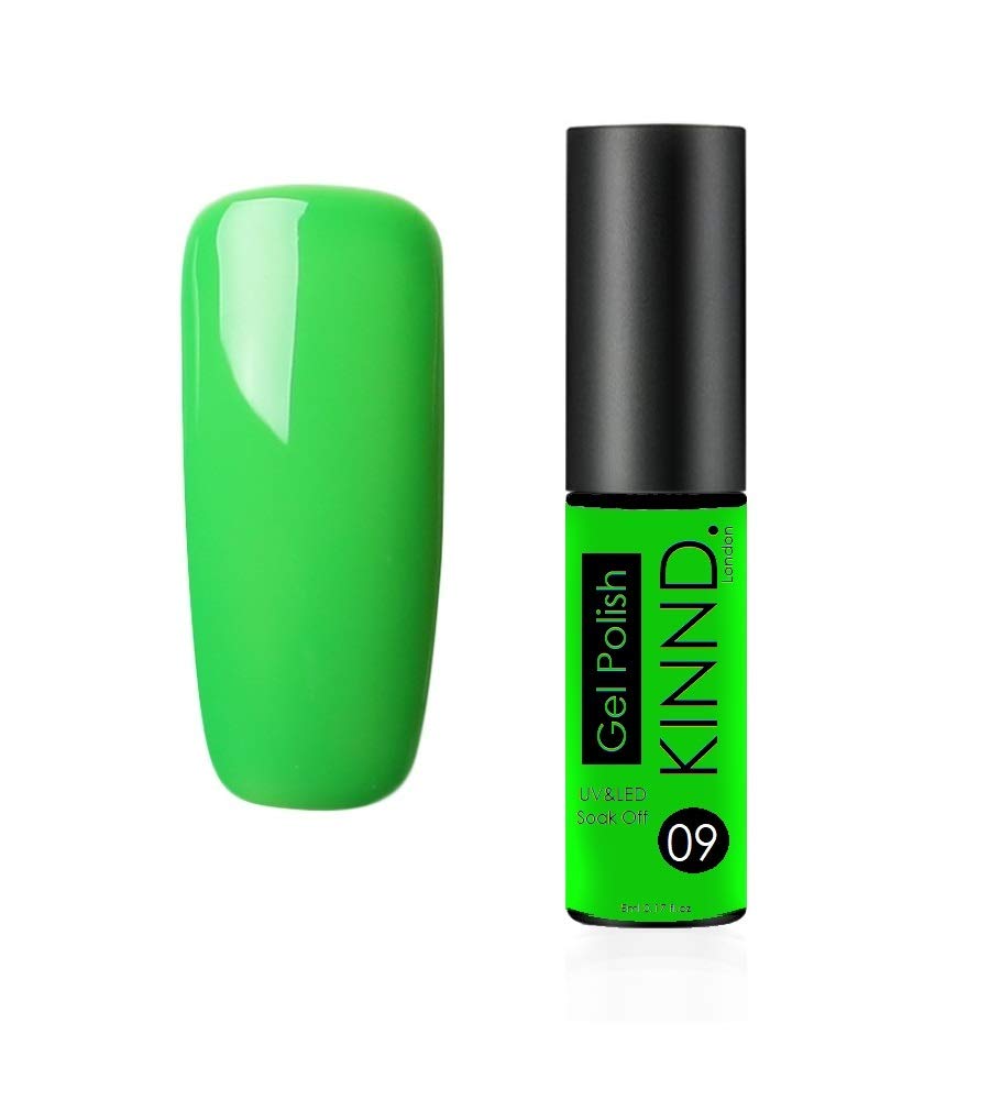 KINND.® Gel Nail Polish UV LED Soak Off Varnish Apple Green Colour Professional 5ml