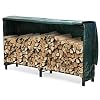 VOUNOT Broeikas, 2 m, met beschermhoes, voor houtblokken, staal, broeikas, grote capaciteit, opslag voor hout, kas, hout…