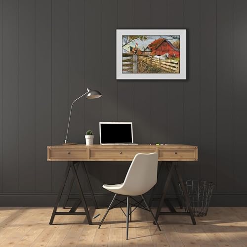 Miniatura 10 de ArtDirect Standing Guard Rooster 18x13 Black Modern Wood Framed with Double Matting Museum Art Print by Wargo, Ed