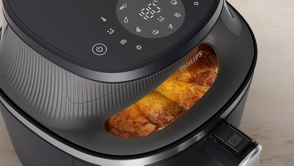 Top view of Philips Airfryer showing 6.2L capacity