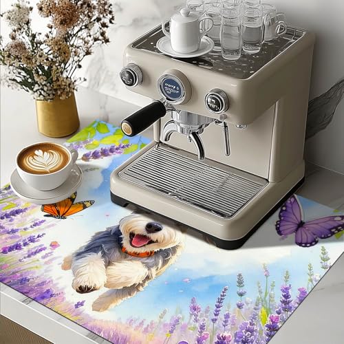 Image of HOMETITUTE Spring Stove Top Cover 28x20 Puppy Butterfly Heat Resistant