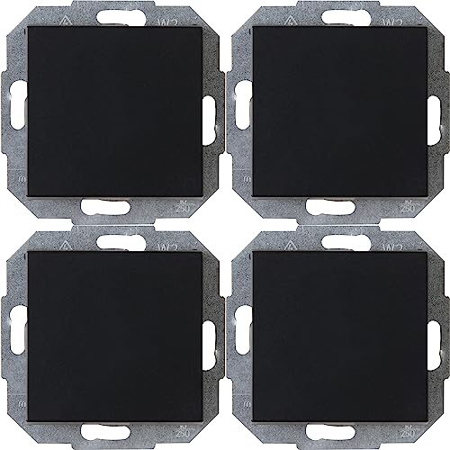 Interruptores universales Kopp Athenis sin brillos molestos para renovar llaves de luz negras