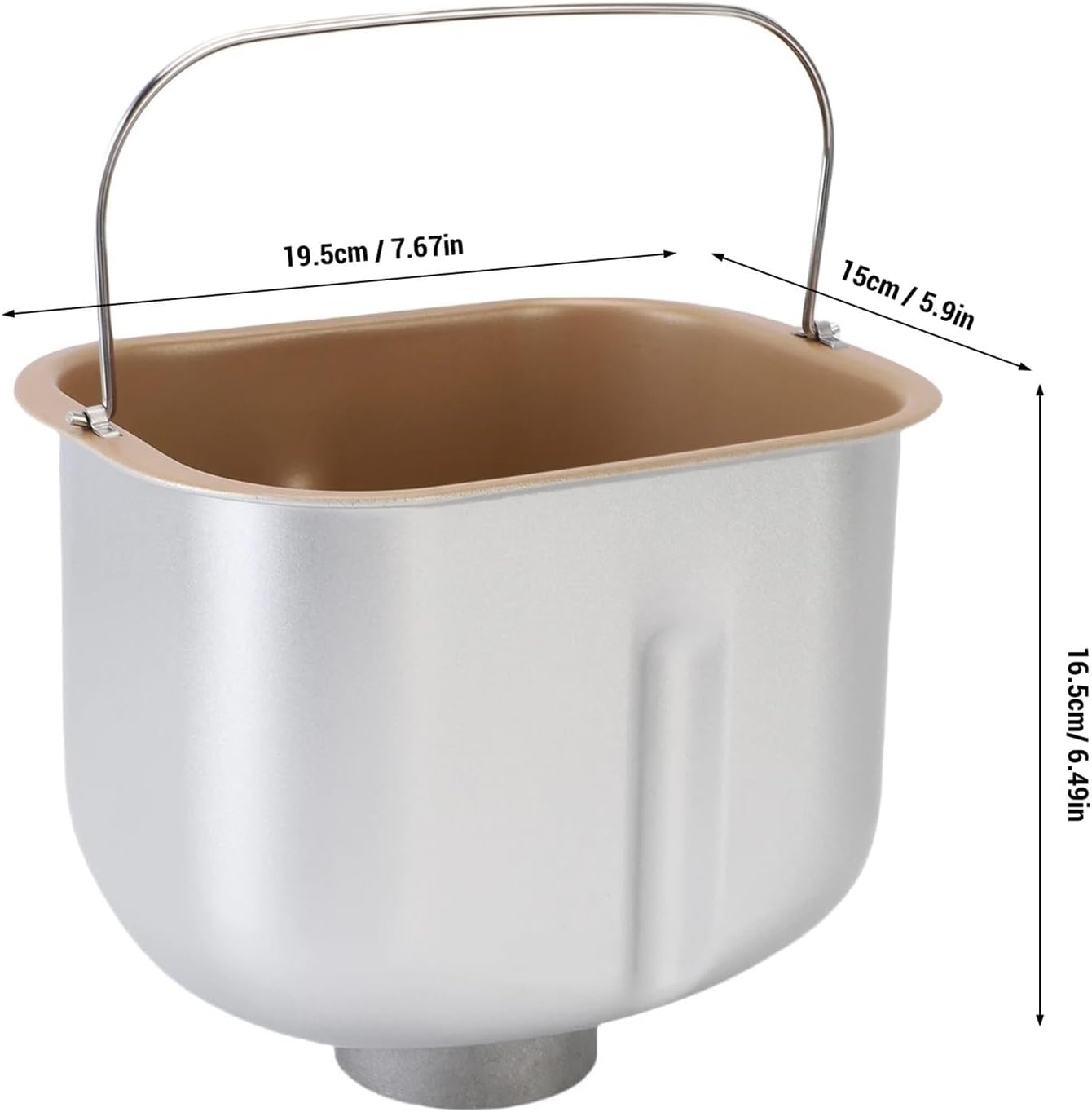Compatible for Universal Bread Maker Stainless Steel Baking Bucket Inner Replacement