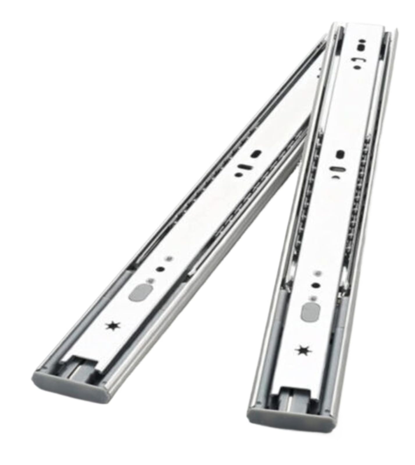 Glissières de tiroir à fermeture amortie 450mm coulisses triples pour armoire