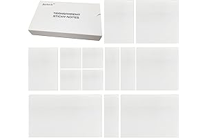 Transparent Sticky Notes for Books, 13 Assorted Sizes for Every Marking Need