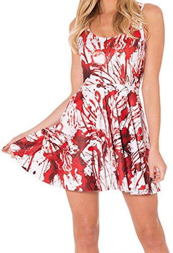 Image of Sister Amy Printed Elastic Sleeveless Shaping Breathable Camisole Skater Dress