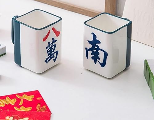 Miniatura 6 de LmlJoo Mahjong - Taza de café 135fl oz regalos de Mahjong para mujeres y hombres regalos divertidos para los amantes de Mahjong azul