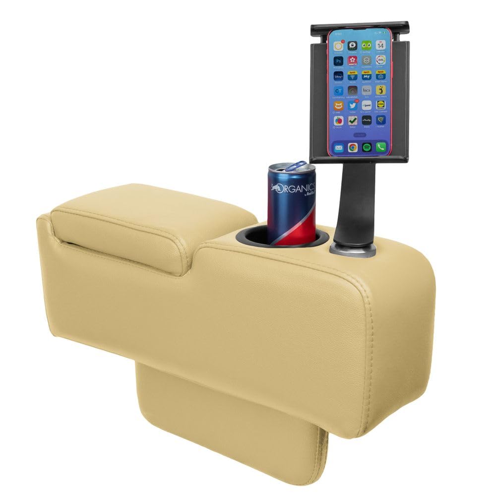 Mobile Armlehne für Loveseat - Leder beige