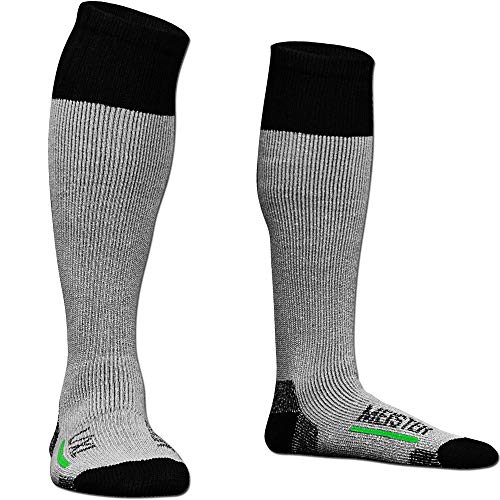 Meister Performance Wool Blend Over-The-Calf Socks - Warm, Dry & Comfortable - Heather Gray2