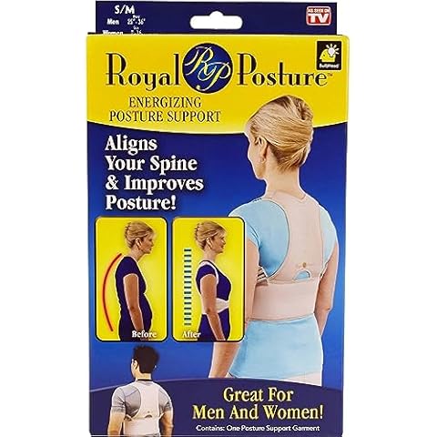 Royal Posture by BulbHead (S/M) - The Amazing Back Support Belt that Aligns Your Spine, Posture Corrector Brace Cover