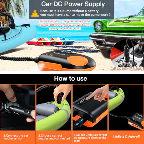 Karltion CQB123 20Psi Paddle Board Pump-Portable Electric Sup Air Pump thumb #1