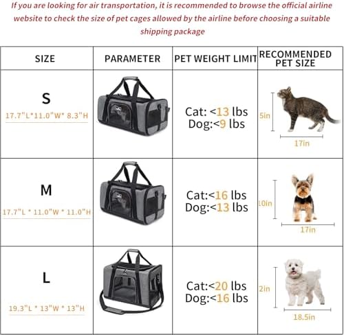 TSA Approved Pet Carrier for Small Cats Dogs — alternate color or size variant on Amazon