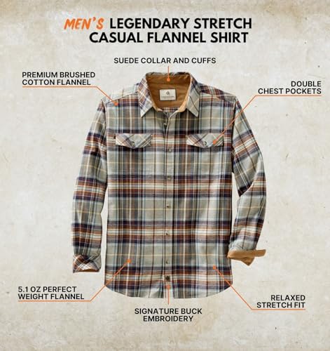 Legendary Whitetails Mens Long Sleeve Button Down Relaxed Fit Flannel Shirt - image 3