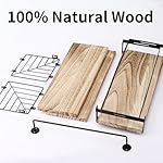 Fixwal 3+1 Bathroom Shelves Over Toilet, Floating Shelves Wall Mounted with Metal Frame and Towel Bar for Bathroom, Kitchen, Bedroom, Living Room (Rustic Brown) - Image 4
