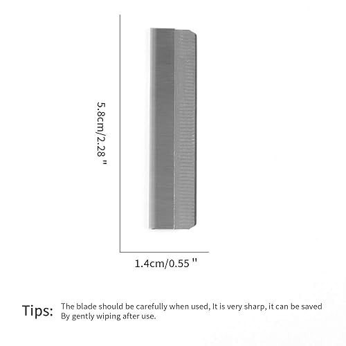 Miniatura 7 de Dealglad 50pcs Sharp Acero Inoxidable Hair Blade cuchillo Ceja Trimmer Scraping Afeitado Feather Hoja Cuchilla de afeitar
