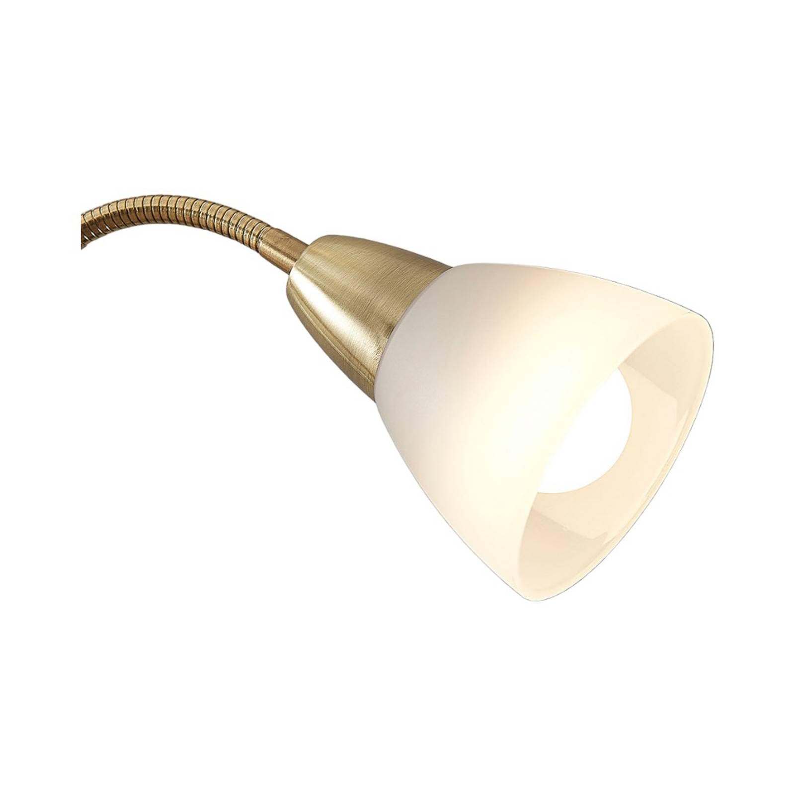 Lindby Stehlampe, Deckenfluter verstellbarer Lesearm Standleuchte 1x E27 max. 15W und E14 8W ohne Leuchtmittel Standlampe Wohnzimmerlampe