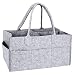 Baby Diaper Caddy, Large Waterproof Baby Diaper Bag, Nursery Storage Bins and Baby Travel Organizer for All Diaper Sizes, Wipes, and Toys - Luxury Baby Shower Basket