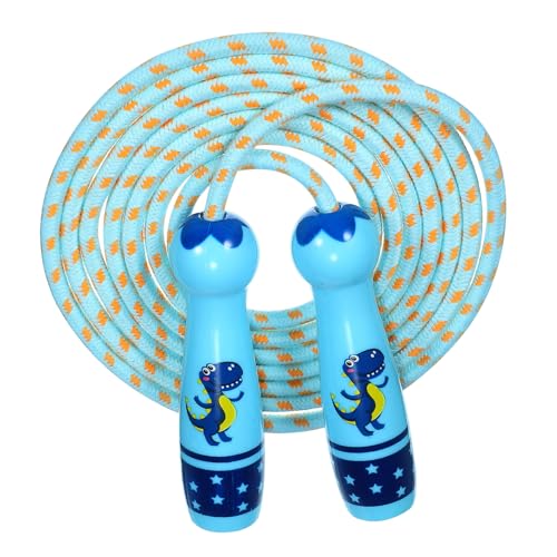 Homoyoyo 調節可能な綿縄跳び 恐竜柄 初心者向け 軽量製 バランス感覚向上 小学生 幼稚園 屋外運動用 縄跳びロープ