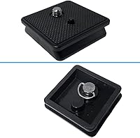 Vista 6 de Paquete de 2 placas de liberación rápida para trípode de 41mm, adaptador de montaje para cámara, placa QR, repuesto de partes de cabezal esférico