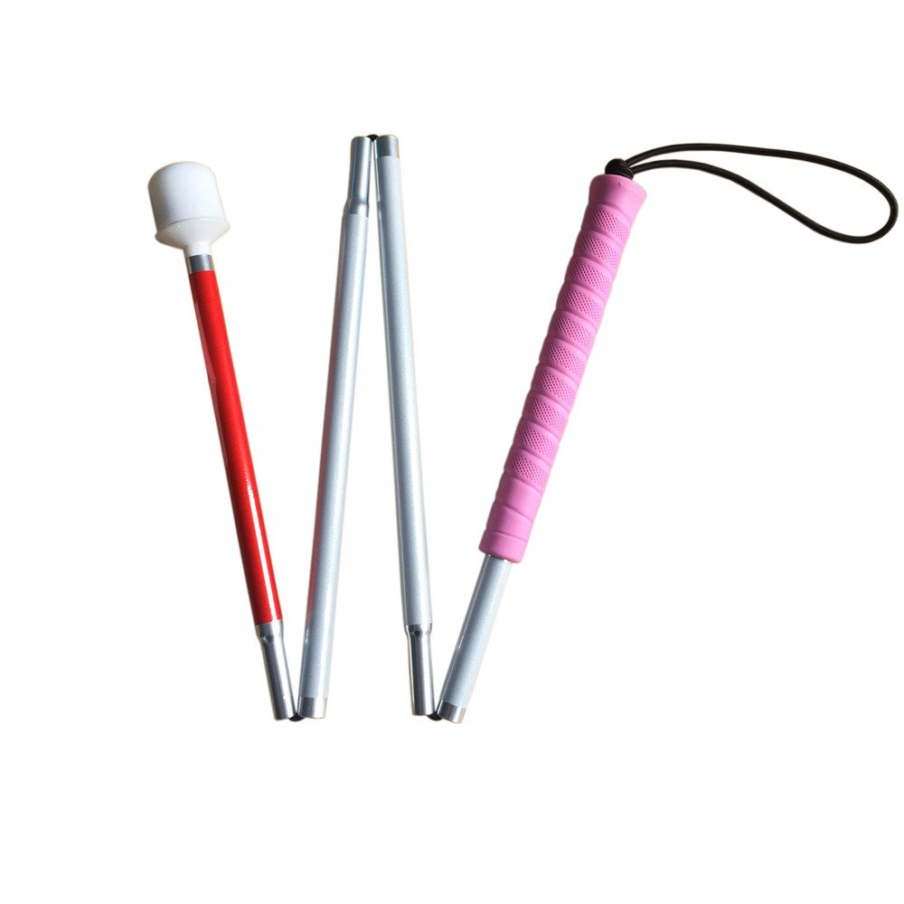 Buy Aluminum Mobility Folding White Cane for Vision Impaired and Blind