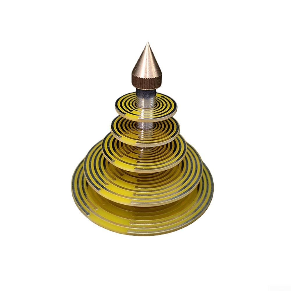 Lakhovsky MWO Disque polarisant, structure en cuivre/PLA pour le chargement et la purification des cristaux, décoration de flux d'énergie pour la maison ou le véhicule