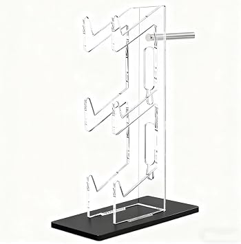 Controller Stand 3 Tiers, Universal Controller Holder Headphone Stand, Headset Holder, Acrylic Controller Display Stand Compatible with Xbox, PS5, PS4, Nintendo Switch - Ideal Desk Mount for Gamers