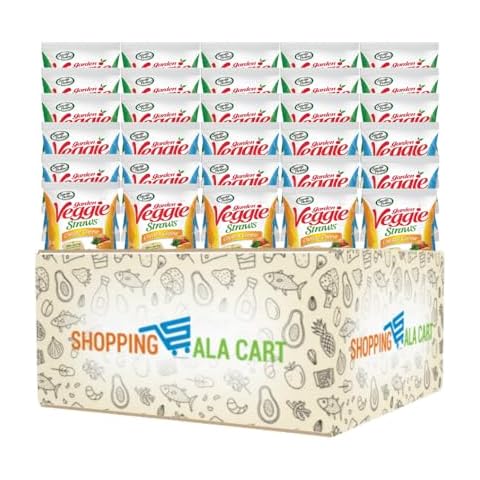 Veggie Straw Assortments, Sea Salt, Zesty Ranch, Cheddar Cheese - Variety Pack - 30 Count Cover