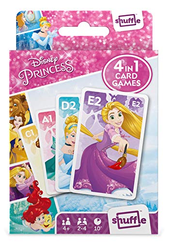 Shuffle Princess Card Games For Kids - 4 in 1 Snap, works, Happy Families & Action Game, Game Guide Included, Ages 4+ Multicolor - Image 2