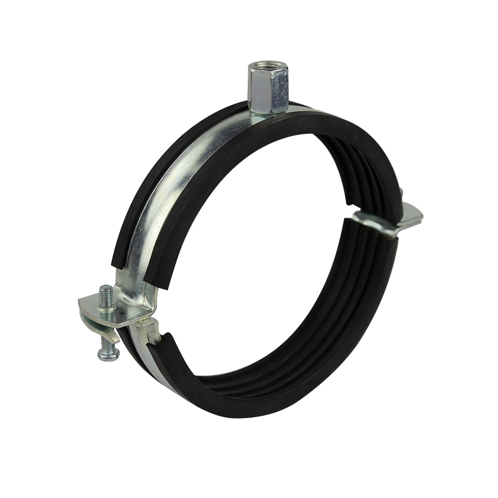 Rohrschelle Gelenkrohrschelle Rohrbefestigung Rohrhalterung Schallschutzeinlage 108-110 mm 25 Stück