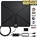 HDTV Antenna 120 Miles Long Range Indoor Digital HDTV Antenna with 2019 Newest Type Switch Console Amplifier Signal Booster USB Power Supply and 17 Feet Highest Performance Coaxial Cable-Black